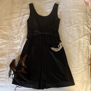 Kate Spade Jillian Black Bow Fit and Flare Dress